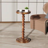 Mid-century modern small coffee table, solid wood vintage side table, perfect for use beside sofas, as a bedside table, or as a mini round table with legs.