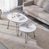 Customized wholesale folding Nordic-style bedside tables, simple round small tables for home use in living rooms or small apartments