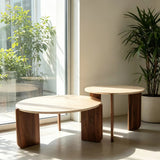 Simplicity and tranquility characterize this minimalist living room with a low table. Ideal for guesthouses, apartments, or small spaces. Perfect as a household furniture piece or as a pair of coffee tables.