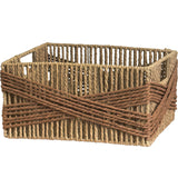 Creative paper rope storage basket - hand-held for storing miscellaneous items, cosmetics, storage box imitating rattan weaving, snack and toy storage basket