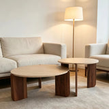 Simplicity and tranquility characterize this minimalist living room with a low table. Ideal for guesthouses, apartments, or small spaces. Perfect as a household furniture piece or as a pair of coffee tables.