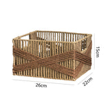 Creative paper rope storage basket - hand-held for storing miscellaneous items, cosmetics, storage box imitating rattan weaving, snack and toy storage basket