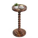 Mid-century modern small coffee table, solid wood vintage side table, perfect for use beside sofas, as a bedside table, or as a mini round table with legs.