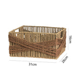 Creative paper rope storage basket - hand-held for storing miscellaneous items, cosmetics, storage box imitating rattan weaving, snack and toy storage basket