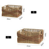 Creative paper rope storage basket - hand-held for storing miscellaneous items, cosmetics, storage box imitating rattan weaving, snack and toy storage basket